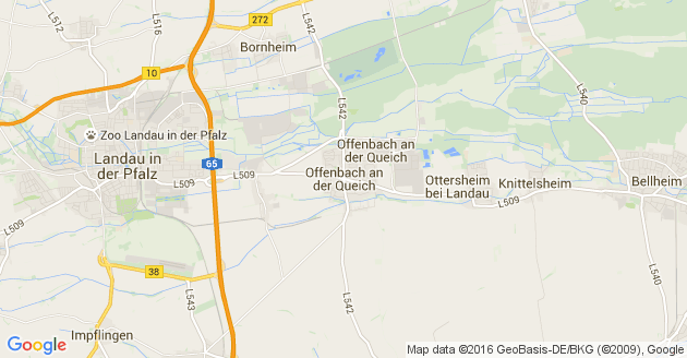Karte Offenbach an der Queich