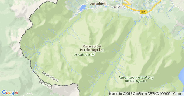 Karte Ramsau bei Berchtesgaden