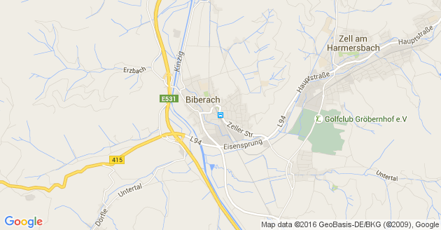 Karte Biberach in Baden