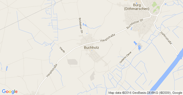 Karte Buchholz in Dithmarschen
