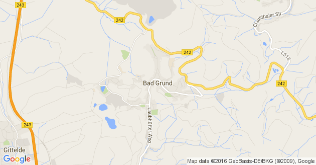 Karte Bad Grund im Harz