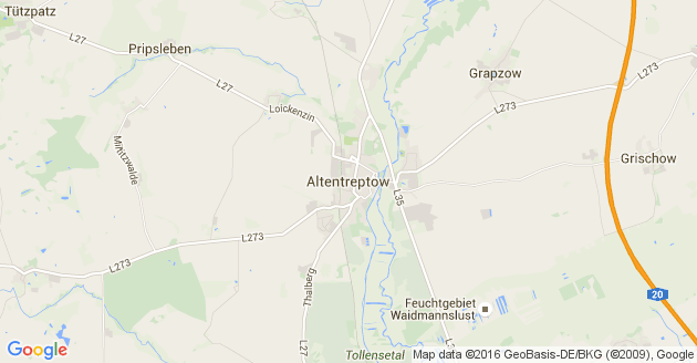 Karte Mölln bei Altentreptow