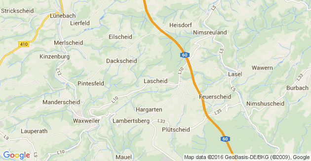 Karte Lascheid