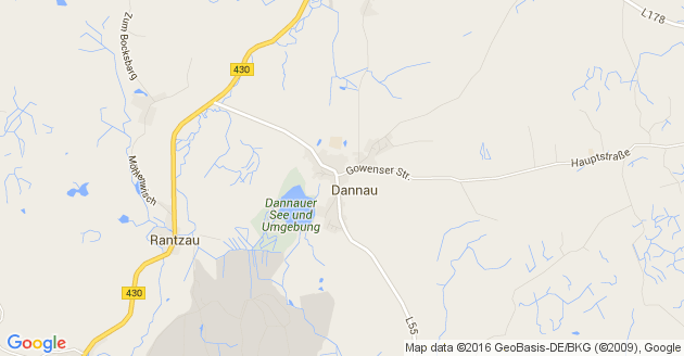 Karte Dannau Kreis Plön