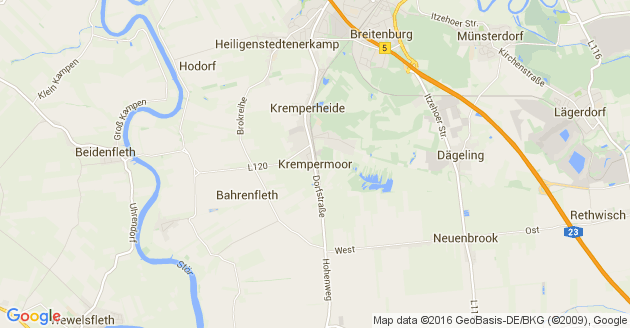 Karte Krempermoor