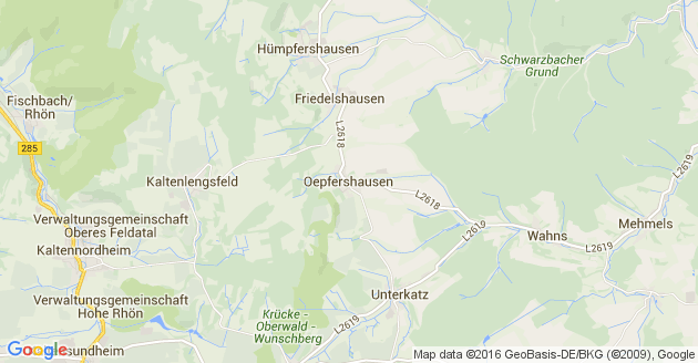 Karte Oepfershausen