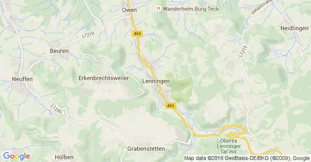 Karte Lenningen