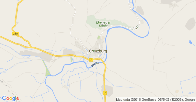 Karte Creuzburg              