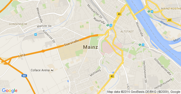 Karte Mainz                  