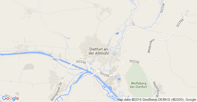 Karte Dietfurt an der Altmühl