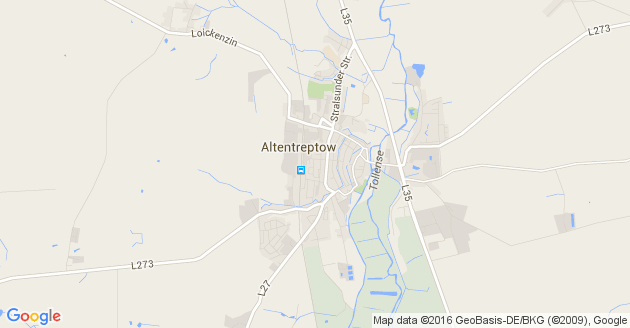 Karte Burow bei Altentreptow