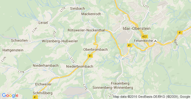 Karte Oberbrombach