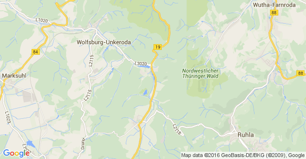 Karte Heringen an der Werra