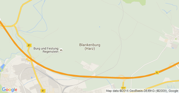 Karte Blankenburg im Harz