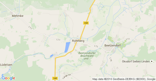 Karte Rohrberg in der Altmark