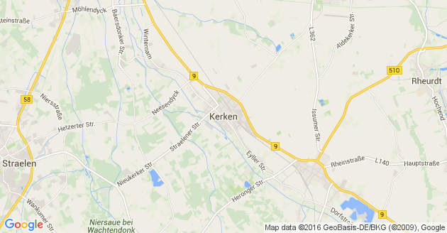 Karte Kerken