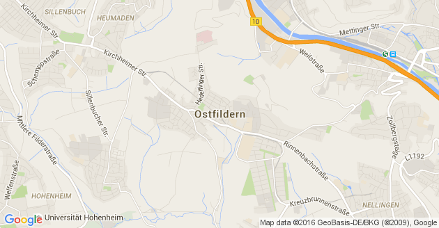 Karte Ostfildern             
