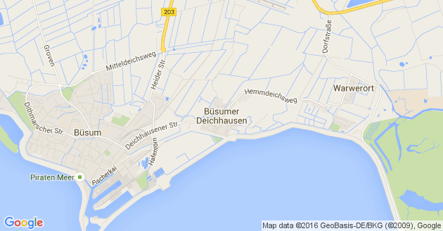 Karte Büsumer Deichhausen