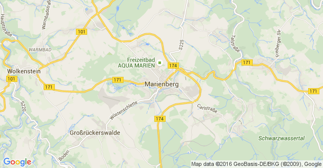 Karte Marienberg in Sachsen