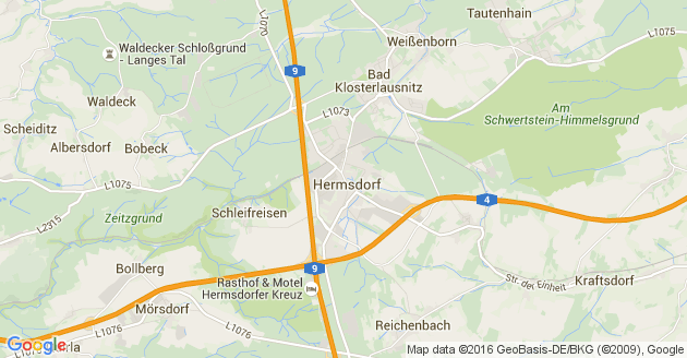 Karte Reichenbach bei Hermsdorf in Thüringen