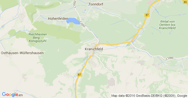 Karte Kranichfeld
