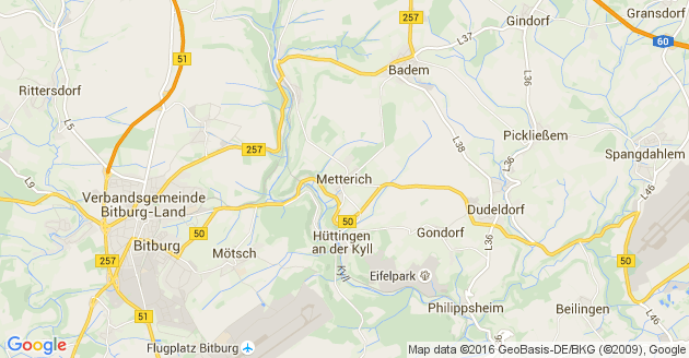 Karte Metterich