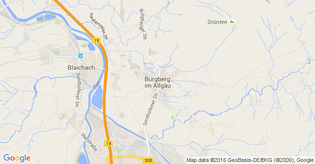 Karte Burgberg im Allgäu