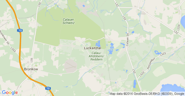 Karte Luckaitztal