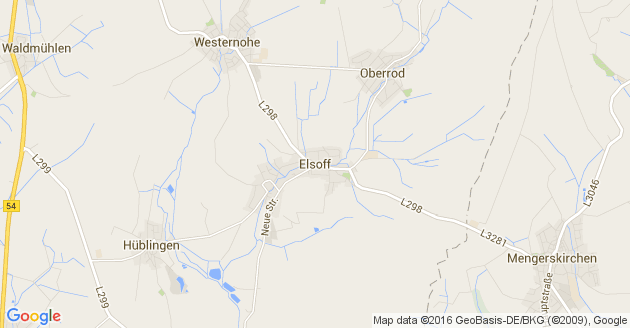 Karte Elsoff im Westerwald