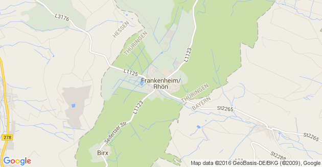 Karte Frankenheim bei Meiningen