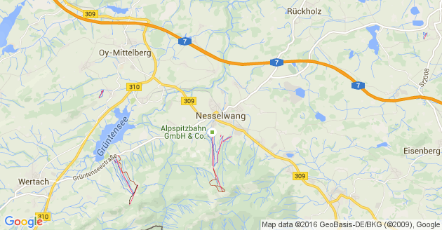 Karte Nesselwang