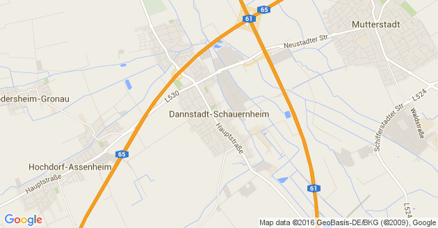 Karte Dannstadt Schauernheim