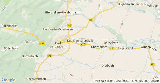 Karte Kapellen Drusweiler