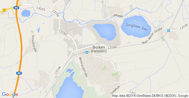 Karte Borken in Hessen