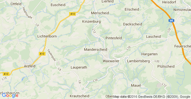 Karte Manderscheid in der Eifel