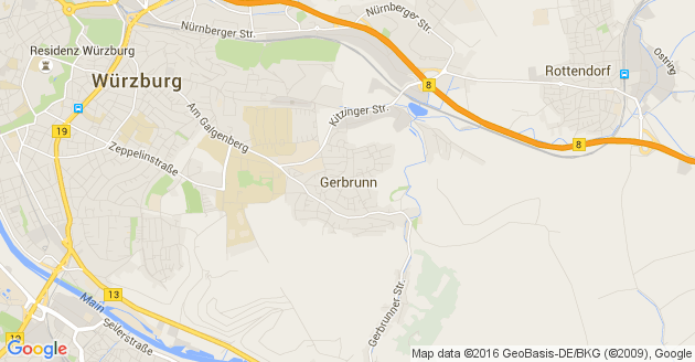Karte Gerbrunn