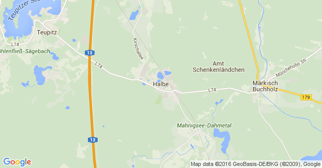 Karte Halbe