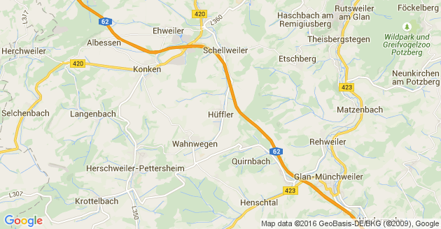 Karte Hüffler