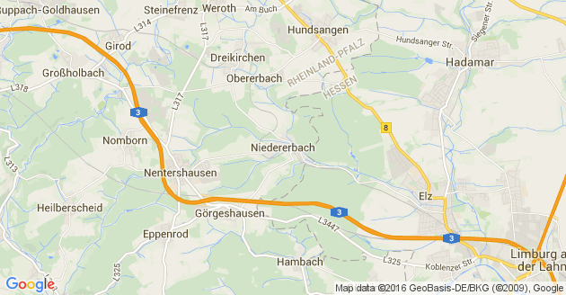 Karte Niedererbach