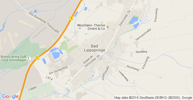Karte Bad Lippspringe