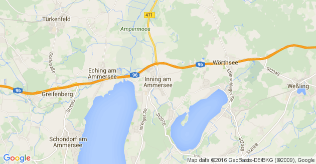 Karte Inning am Ammersee