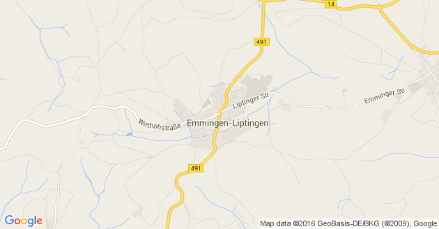 Karte Emmingen Liptingen