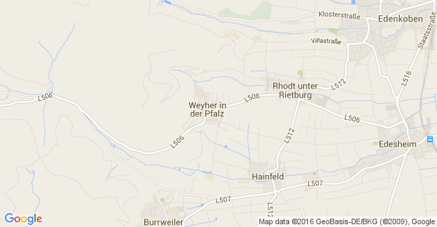 Karte Edesheim in der Pfalz