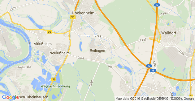 Karte Reilingen