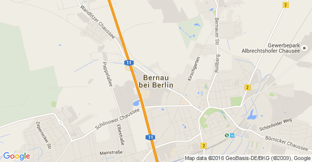 Karte Bernau bei Berlin