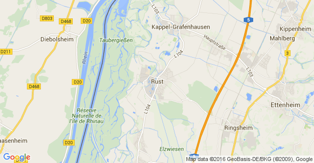 Karte Rust in Baden