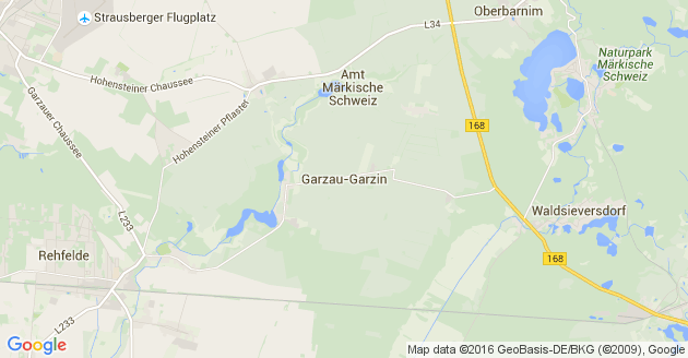 Karte Garzau Garzin