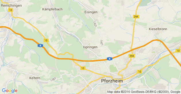 Karte Ispringen              