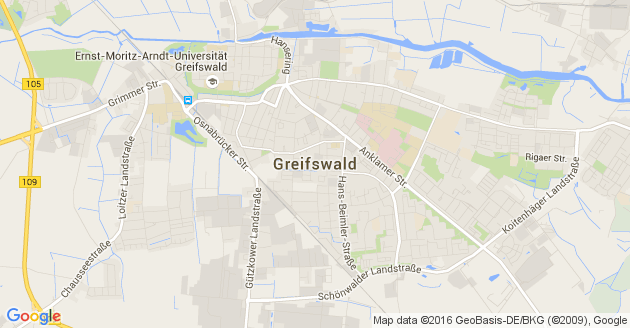 Karte Greifswald