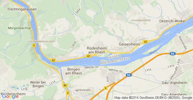 Karte Rüdesheim am Rhein